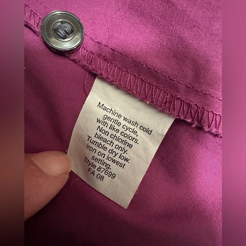 J. Crew Haberdashery Top Women Purple Cotton Long Sleeve Button Up Size Small